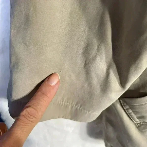 London Fog Womens XSP Tan Beige Lightweight Hooded Jacket Pockets *Flaw - Picture 6 of 9